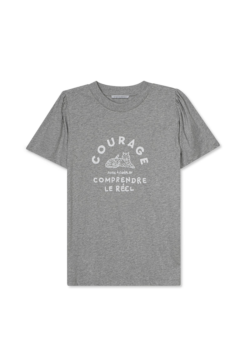 COURAGE. FAIT MAIN T SHIRT IN Mélange