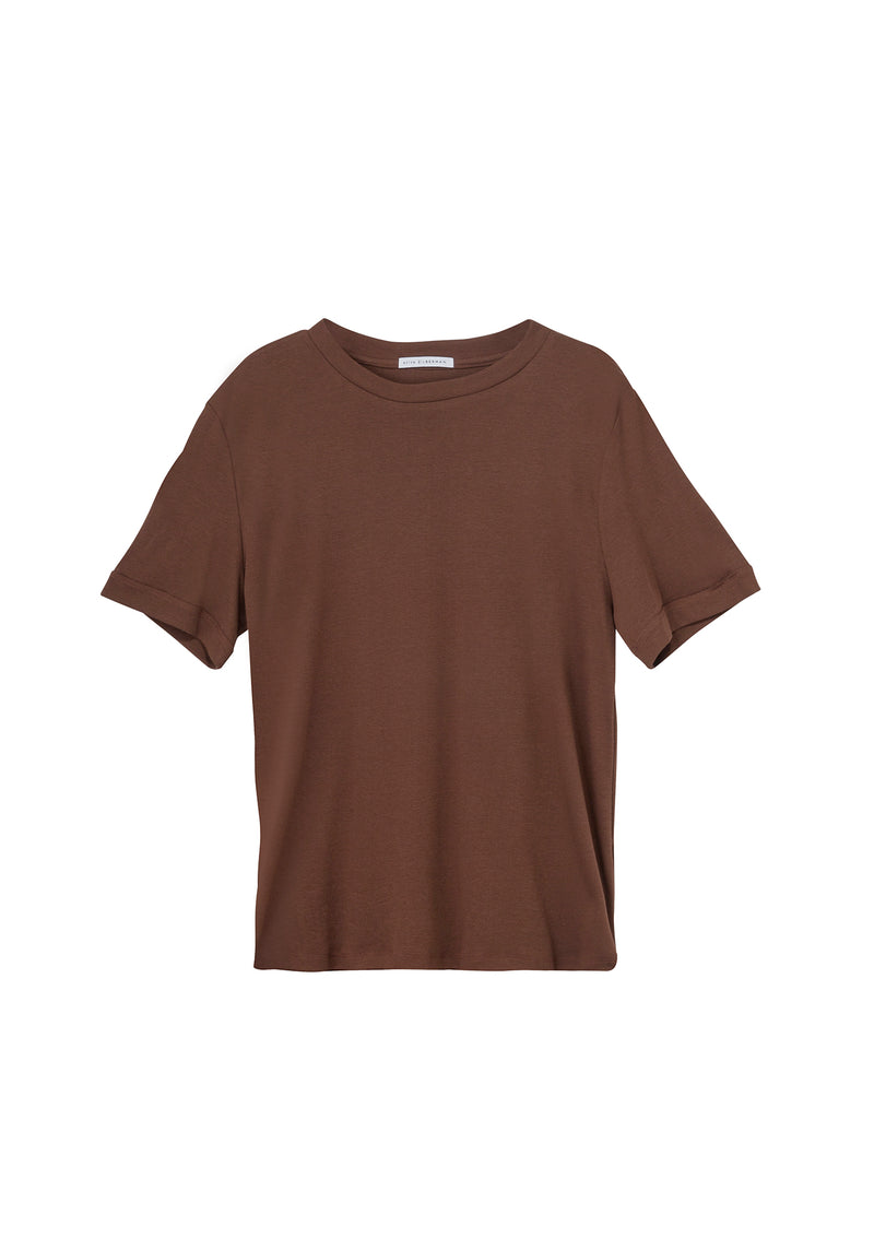 IT'S A FEELING T SHIRT IN BERRY BROWN