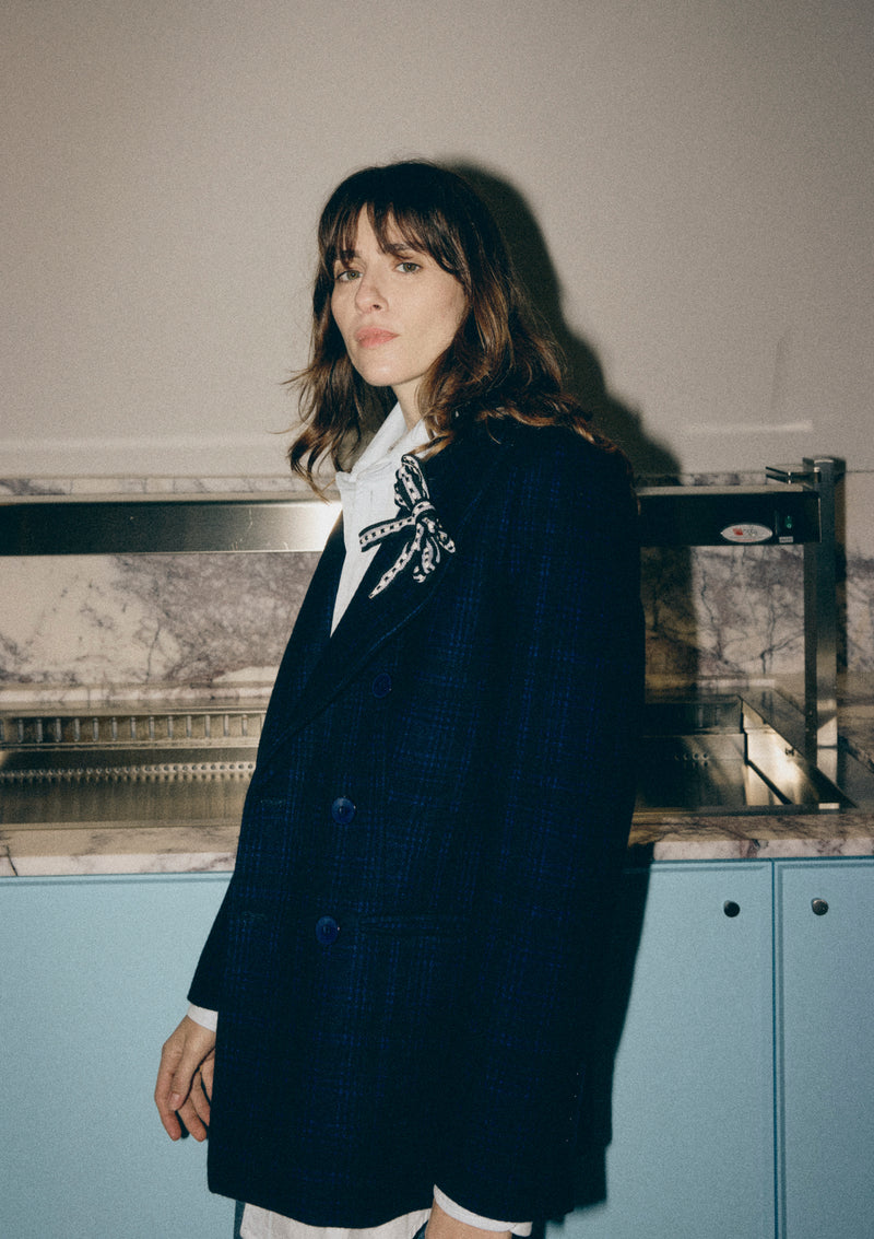 Je rêve BLAZER IN NIGHT BLUE CHECKS