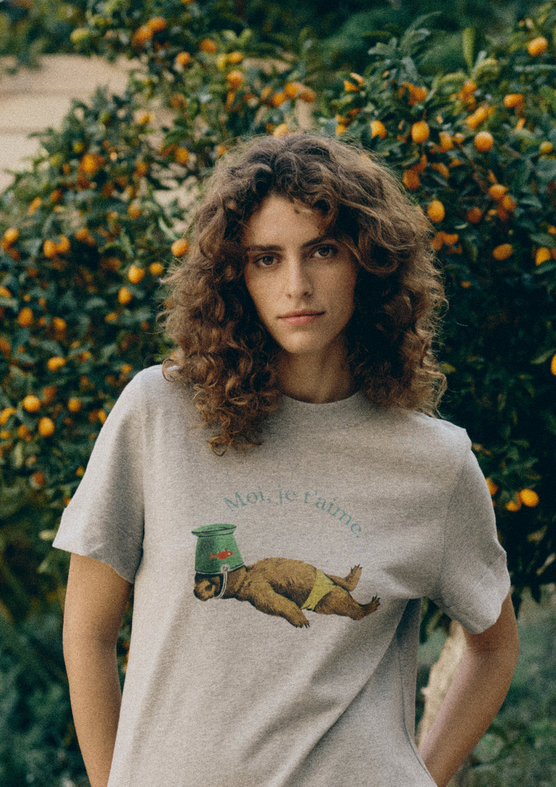 BEAR GIRL T SHIRT IN MÉLANGE