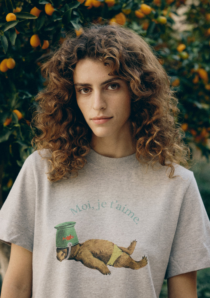 BEAR GIRL T SHIRT IN MÉLANGE