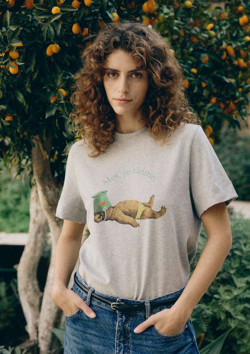 BEAR GIRL T SHIRT IN MÉLANGE