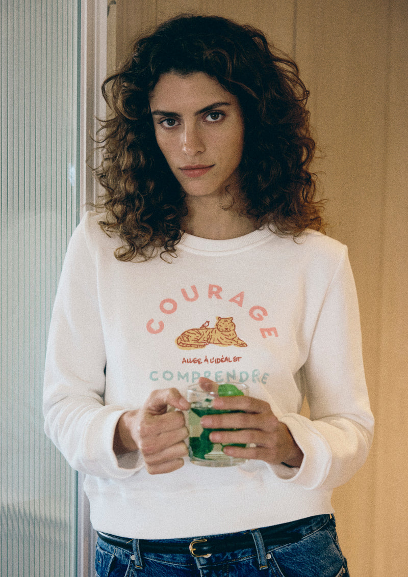 COURAGE SWEATSHIRT IN WHITE