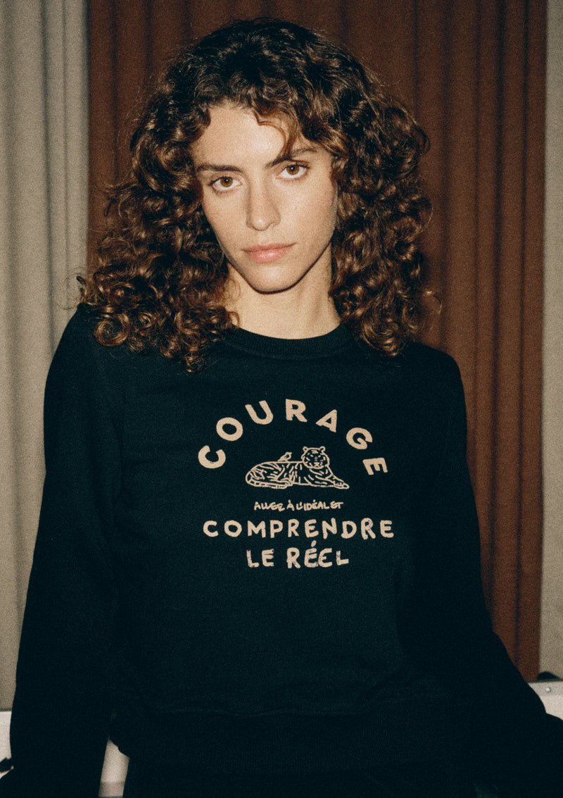 COURAGE GIRL SWEATSHIRT IN BLACK