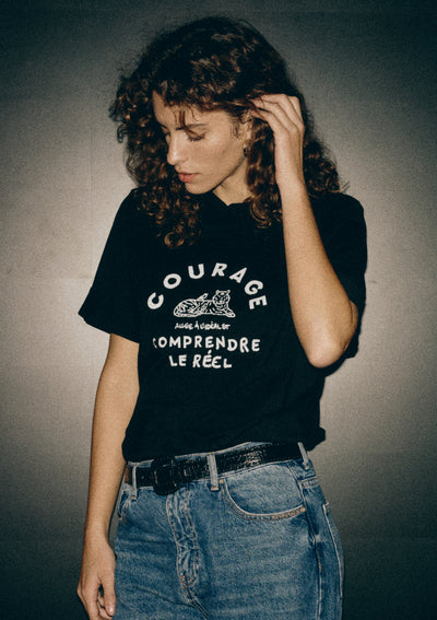 BLACK COURAGE GIRL T SHIRT