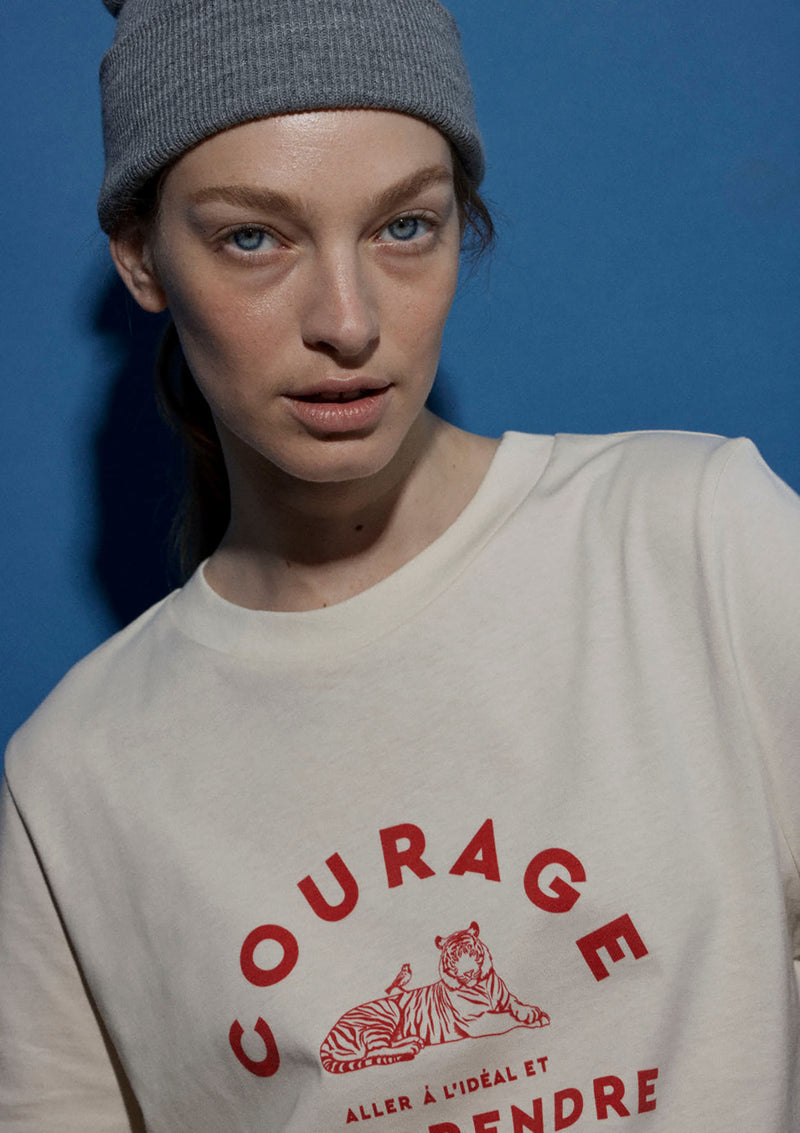 COURAGE T SHIRT IN BUTTER