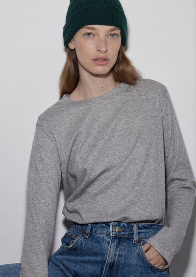 MISS RIGHT TOP IN LIGHT GREY