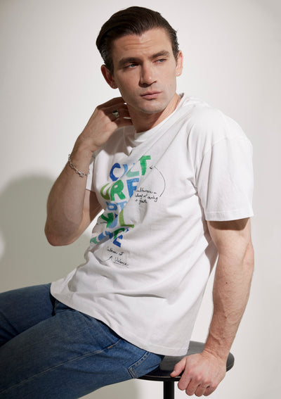 CULTURE UNISEX T SHIRT IN OCEAN PRINT