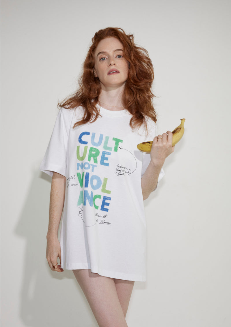 CULTURE T SHIRT IN WHITE