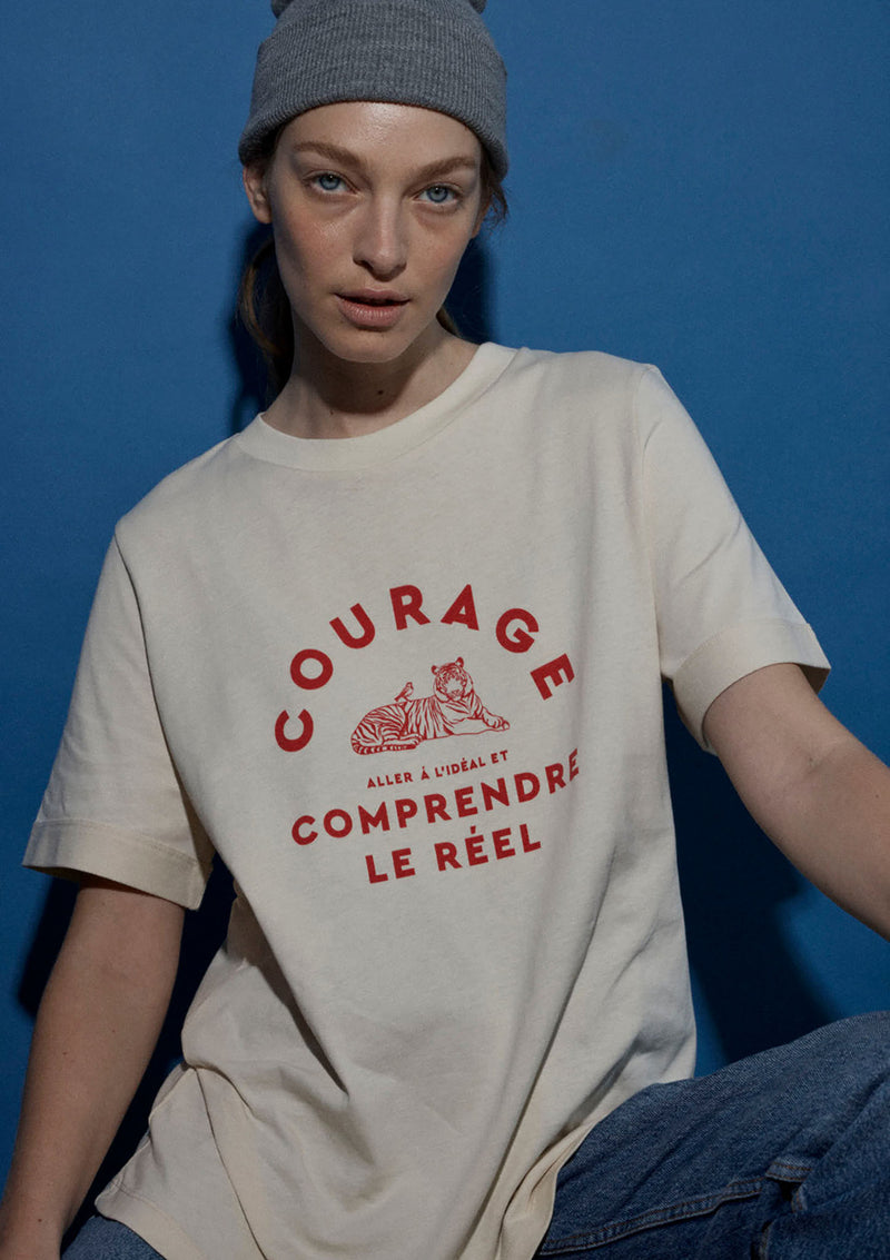 COURAGE T SHIRT IN BUTTER