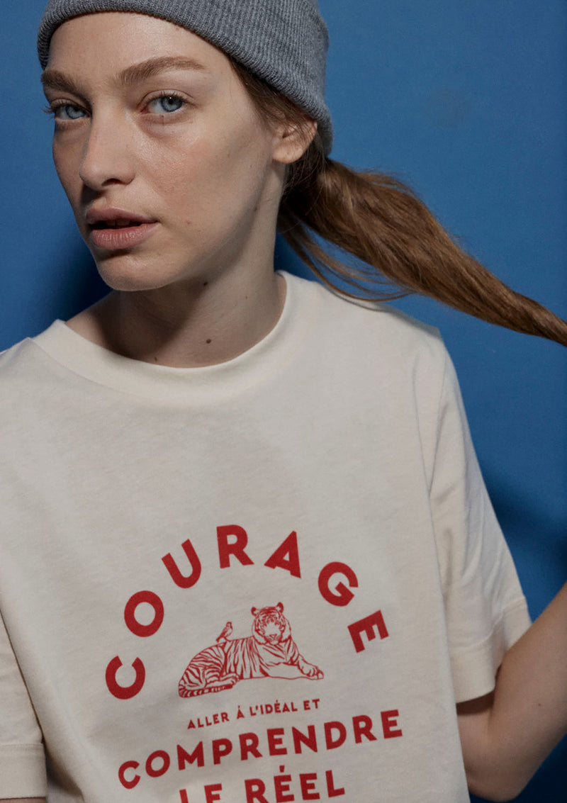 COURAGE T SHIRT IN BUTTER