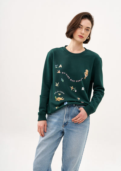 Moi, je t'aime SWEATSHIRT IN VIVID GREEN