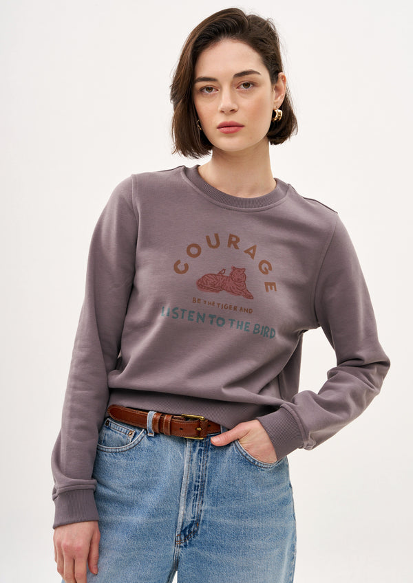 COURAGE SWEATSHIRT IN SMOKY LAVENDER
