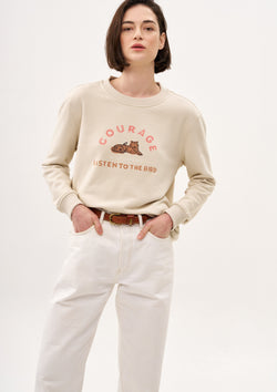 COURAGE SWEATSHIRT IN CREAM