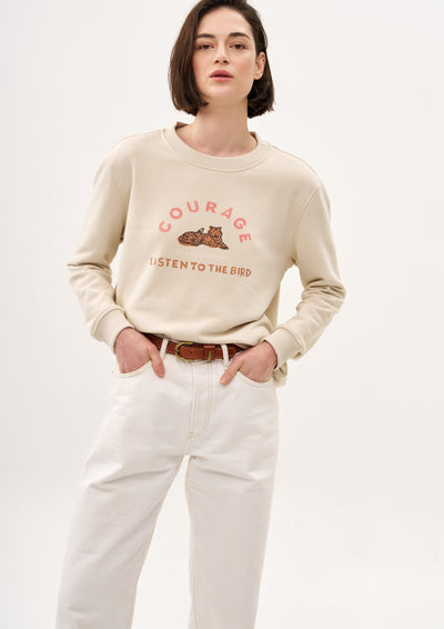 COURAGE SWEATSHIRT IN CREAM