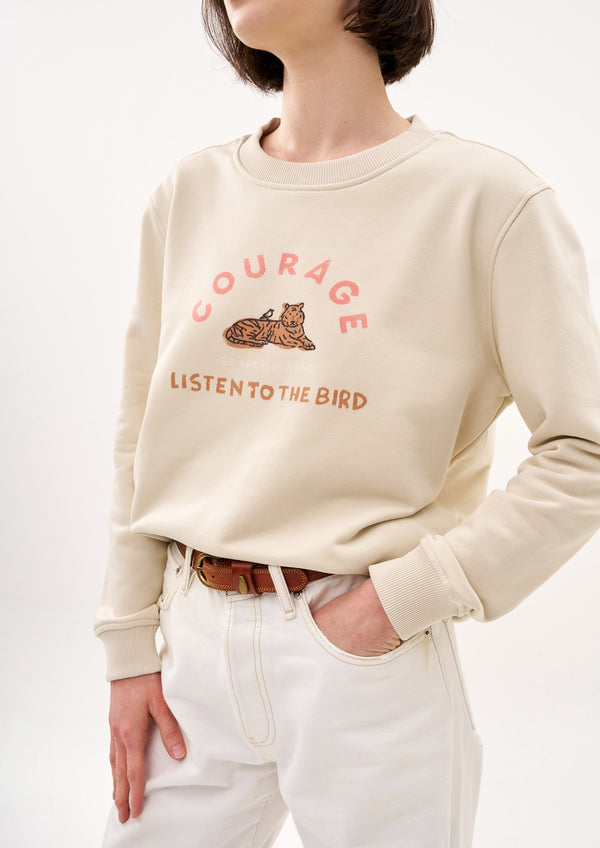 COURAGE SWEATSHIRT IN CREAM