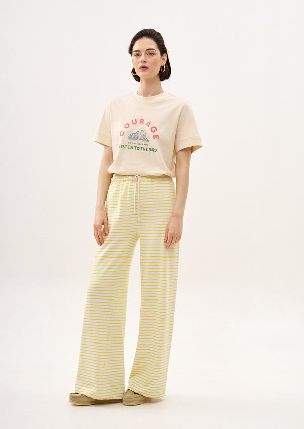IT'S A DATE PANTS IN YELLOW STRIPES