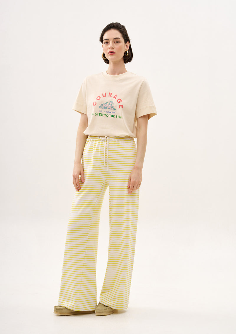 IT'S A DATE PANTS IN YELLOW STRIPES