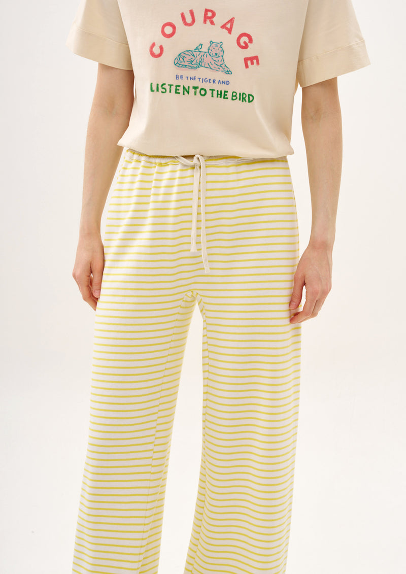 IT'S A DATE PANTS IN YELLOW STRIPES