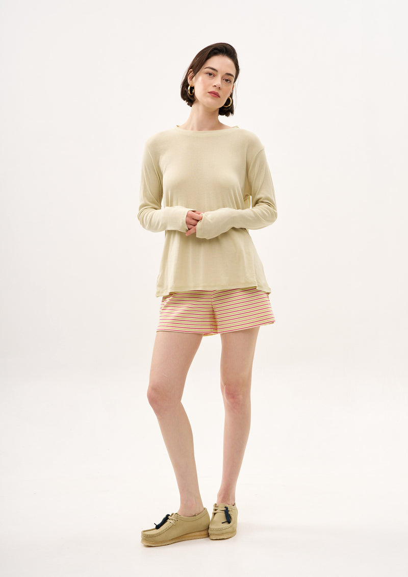I FEEL YOU T SHIRT TOP IN SOFT LIME