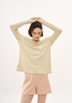 I FEEL YOU T SHIRT TOP IN SOFT LIME
