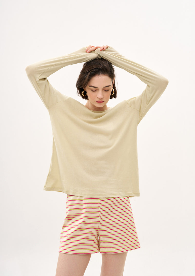 I FEEL YOU T SHIRT TOP IN SOFT LIME
