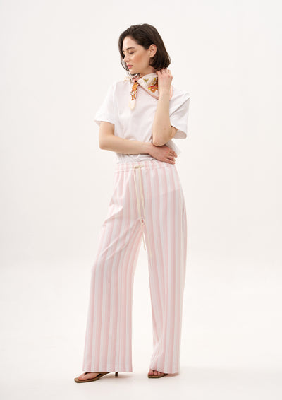 IT'S A DATE PANTS IN BLUSH STRIPES