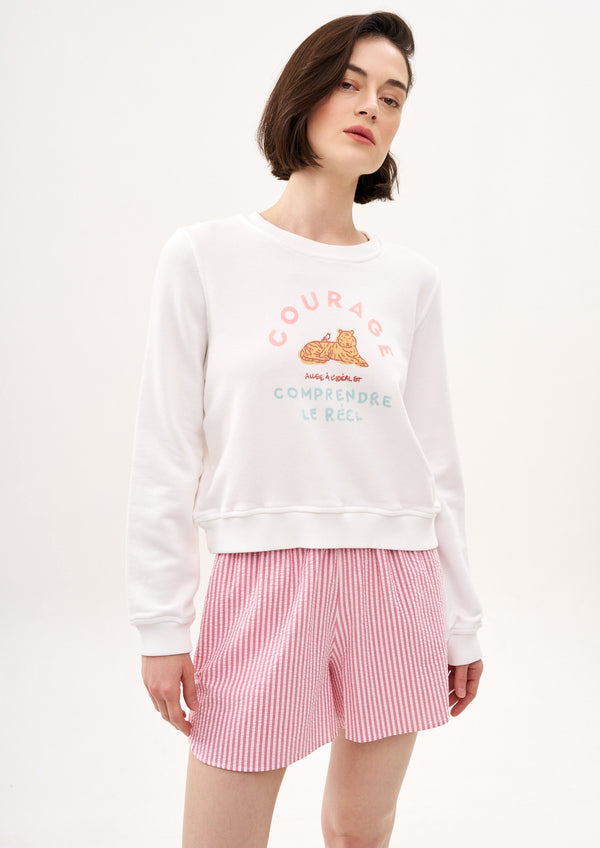 COOL CAT SHORTS IN PINK STRIPES