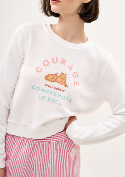 COURAGE SWEATSHIRT IN WHITE