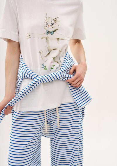 LOVE CAT GIRL T SHIRT IN WHITE