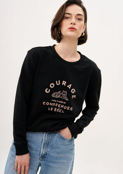 COURAGE SWEATSHIRT IN BLACK
