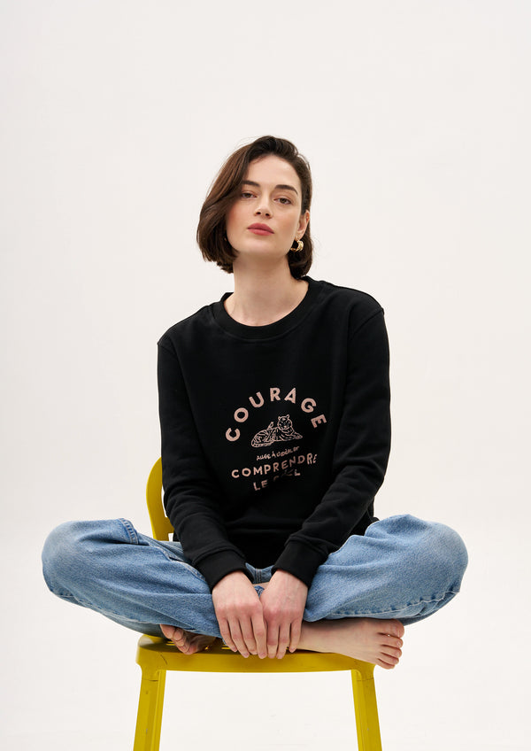 COURAGE SWEATSHIRT IN BLACK