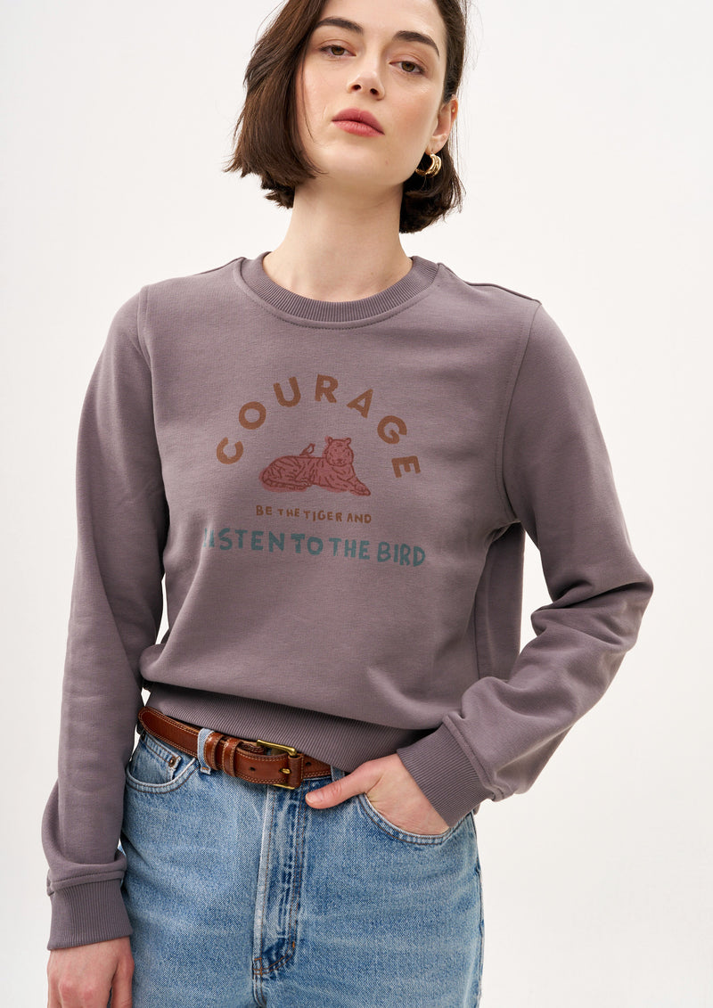 COURAGE SWEATSHIRT IN SMOKY LAVENDER