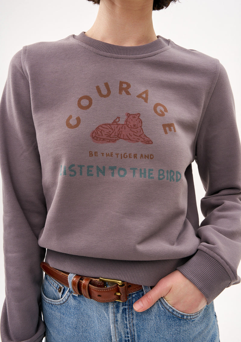 COURAGE SWEATSHIRT IN SMOKY LAVENDER