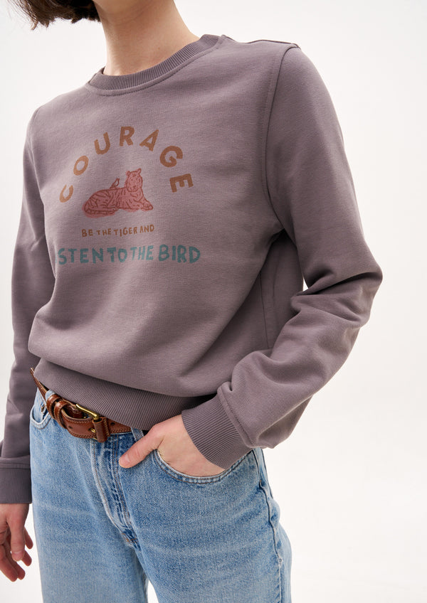 COURAGE SWEATSHIRT IN SMOKY LAVENDER
