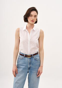 WHITE BLOUSE IN BRODERIE ANGLAISE