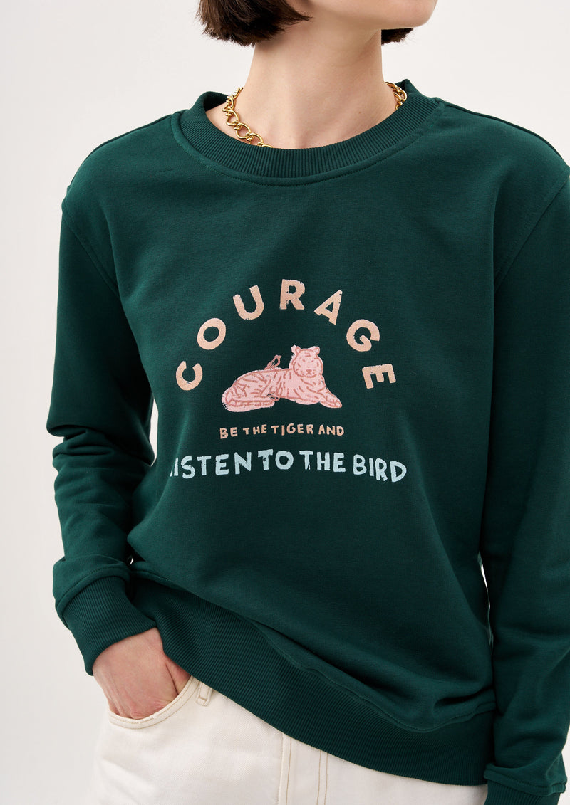 COURAGE SWEATSHIRT IN GREEN