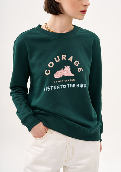 COURAGE SWEATSHIRT IN GREEN