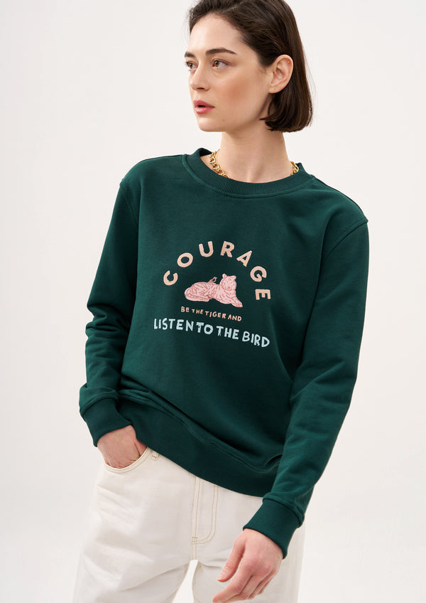 COURAGE SWEATSHIRT IN GREEN