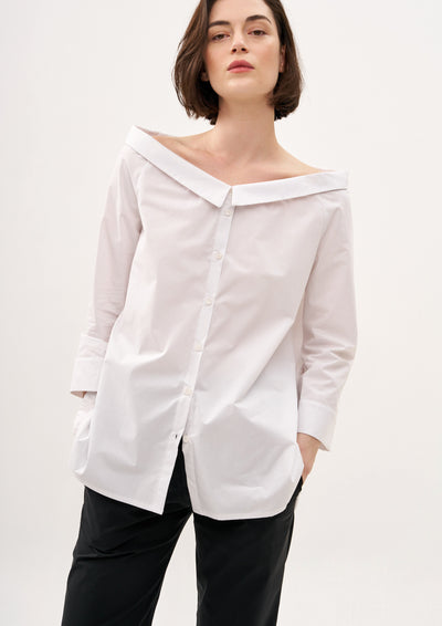 MY GIRL OFF THE SHOULDERS SHIRT IN WHITE