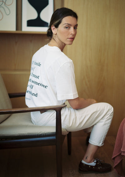 INSIDE MYSELF T SHIRT IN WHITE