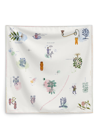 THE INNER MAP SILK SCARF - MULTITUDE