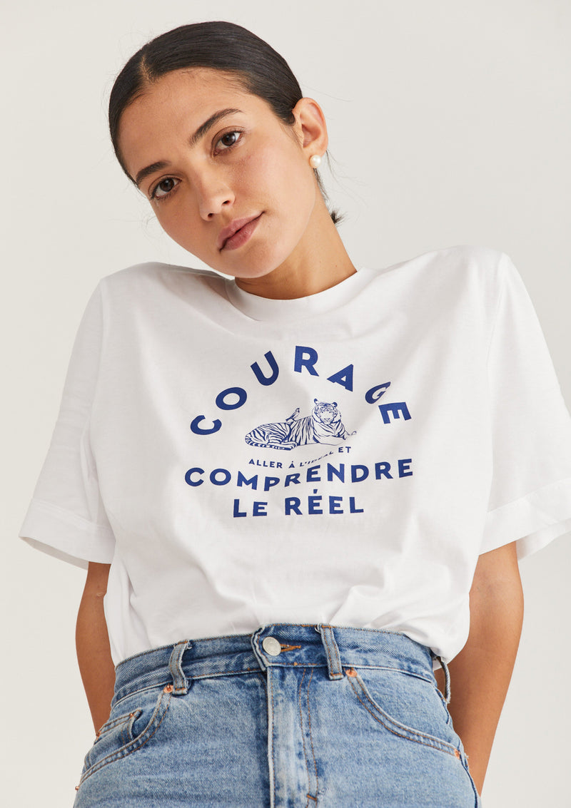 BLUE COURAGE GIRL T SHIRT