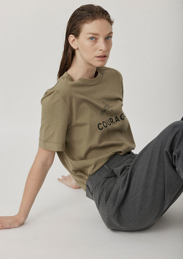 OLIVE COURAGE T- SHIRT