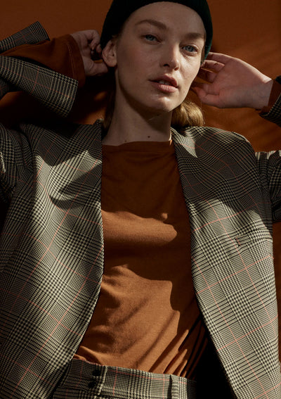 THE KISS OF MISS RIGHT BLAZER IN CHECKS