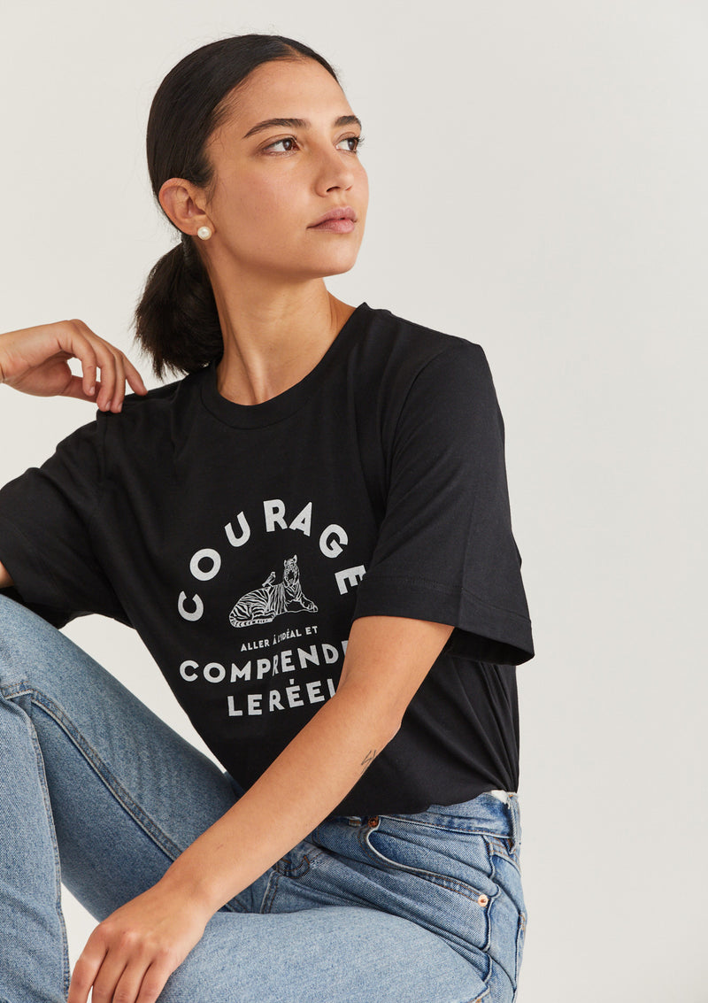 BLACK COURAGE GIRL T SHIRT